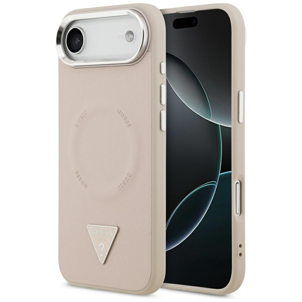 201241_1 Guess Triangle Logo MagSafe Case for iPhone Air - Pinkeng