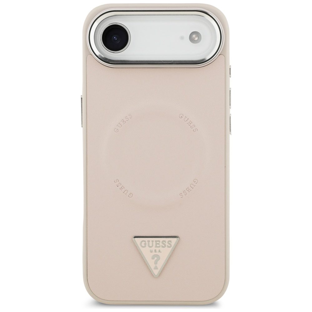 201241_3 Guess Triangle Logo MagSafe Case for iPhone Air - Pinkeng