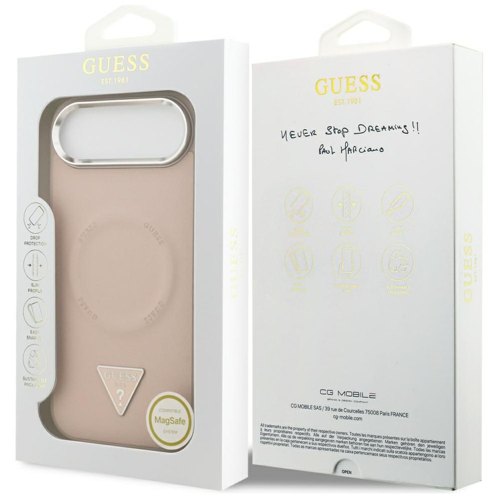 201241_8 Guess Triangle Logo MagSafe Case for iPhone Air - Pinkeng