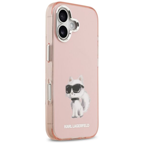 Karl Lagerfeld IML Aquarelle Choupette & Logo MagSafe iPhone 17 Case - Pinkeng