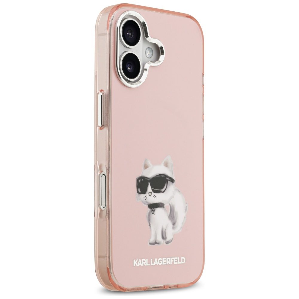 Karl Lagerfeld IML Aquarelle Choupette & Logo MagSafe iPhone 17 Case - Pinkeng