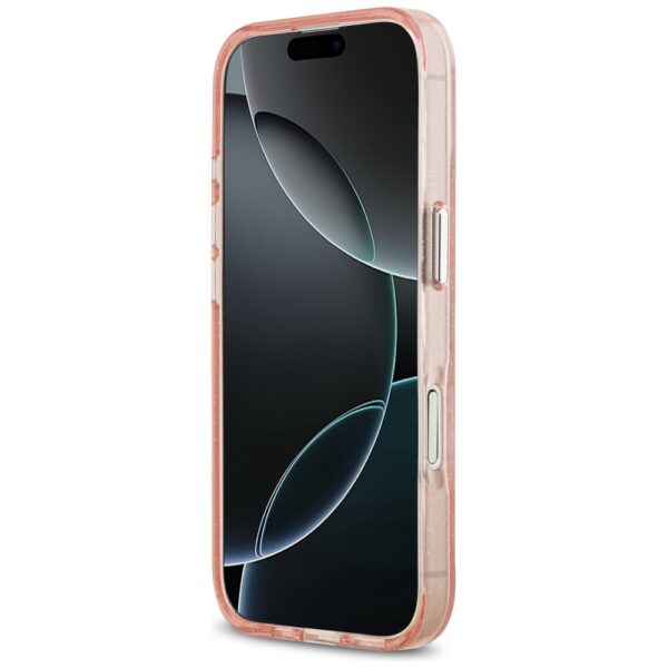 Karl Lagerfeld IML Glitter Karl & Choupette Heads Logo MagSafe iPhone 17 Case - Pinkeng