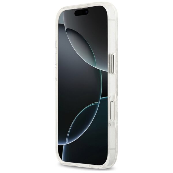 Karl Lagerfeld IML Glitter Karl & Choupette Heads Logo MagSafe iPhone 17 Case - Grayeng