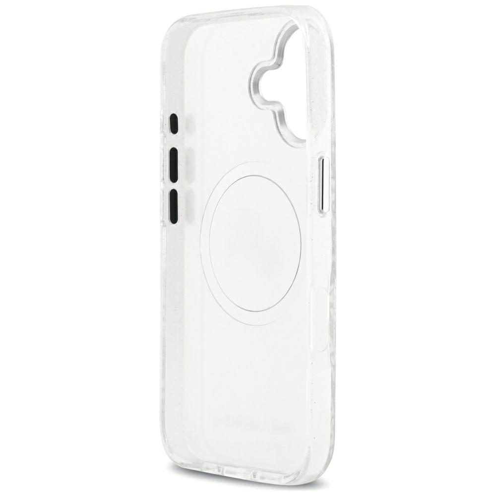 Karl Lagerfeld IML Glitter Karl & Choupette Heads Logo MagSafe iPhone 17 Case - Grayeng