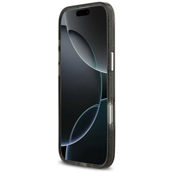 Karl Lagerfeld IML Glitter Karl & Choupette Heads Logo MagSafe iPhone Air Case - Blackeng