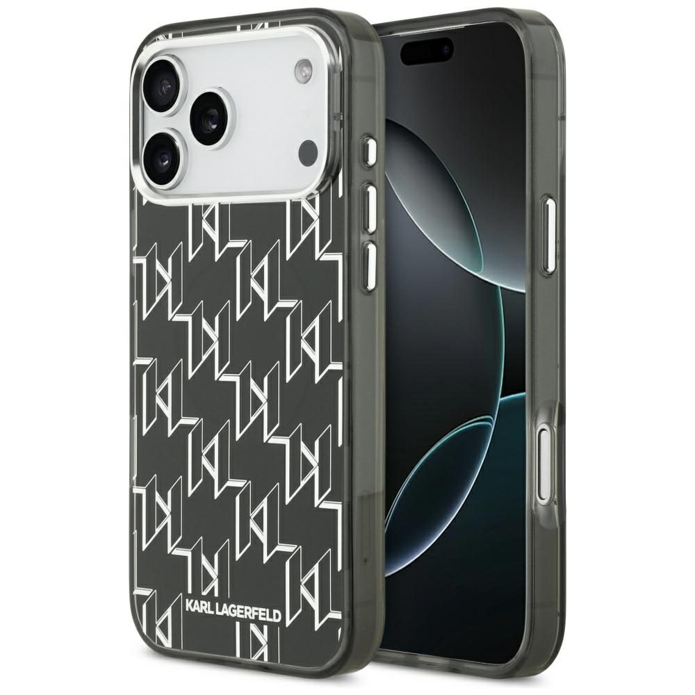 Karl Lagerfeld IML KL Monogram MagSafe Case for iPhone 17 Pro Max - Blackeng