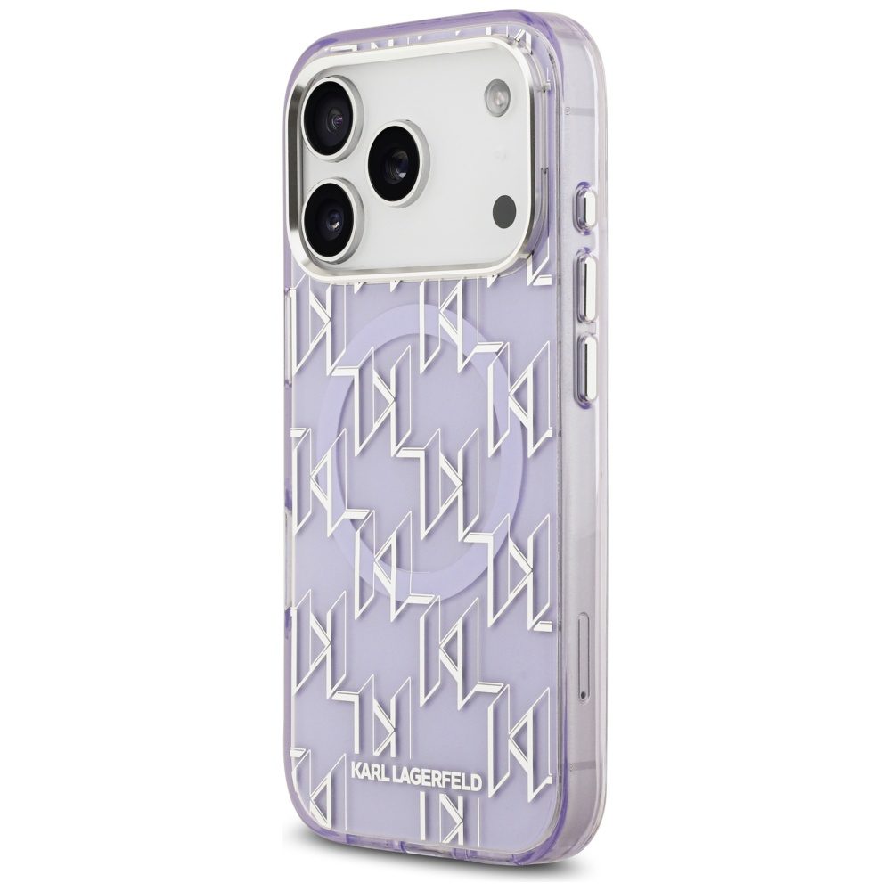 201260_2 Karl Lagerfeld IML KL Monogram MagSafe Case for iPhone 17 Pro Max - Purpleeng