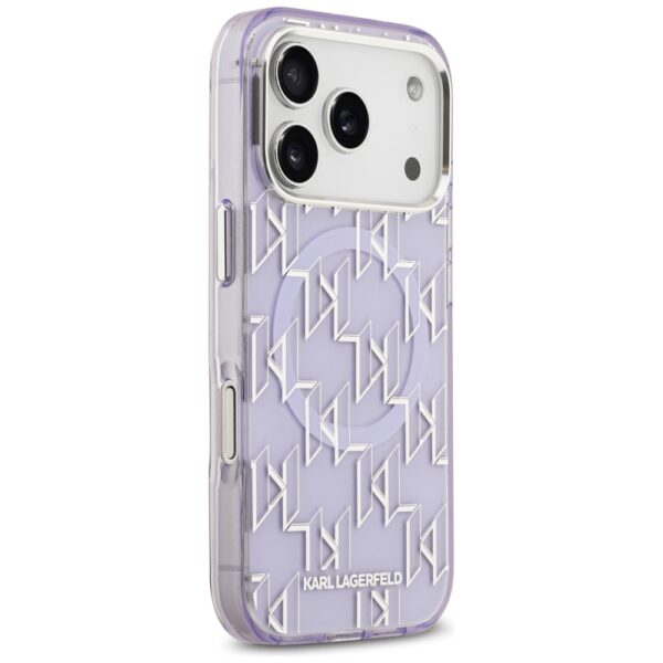 Karl Lagerfeld IML KL Monogram MagSafe Case for iPhone 17 Pro Max - Purpleeng