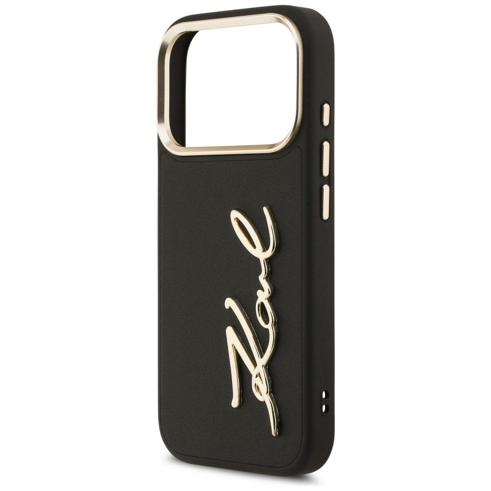 201261_6 Karl Lagerfeld Karl Script Logo Case for iPhone 17 Pro - Blackeng