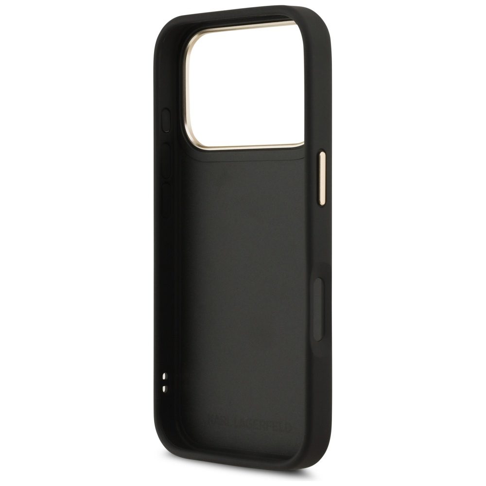 201261_7 Karl Lagerfeld Karl Script Logo Case for iPhone 17 Pro - Blackeng