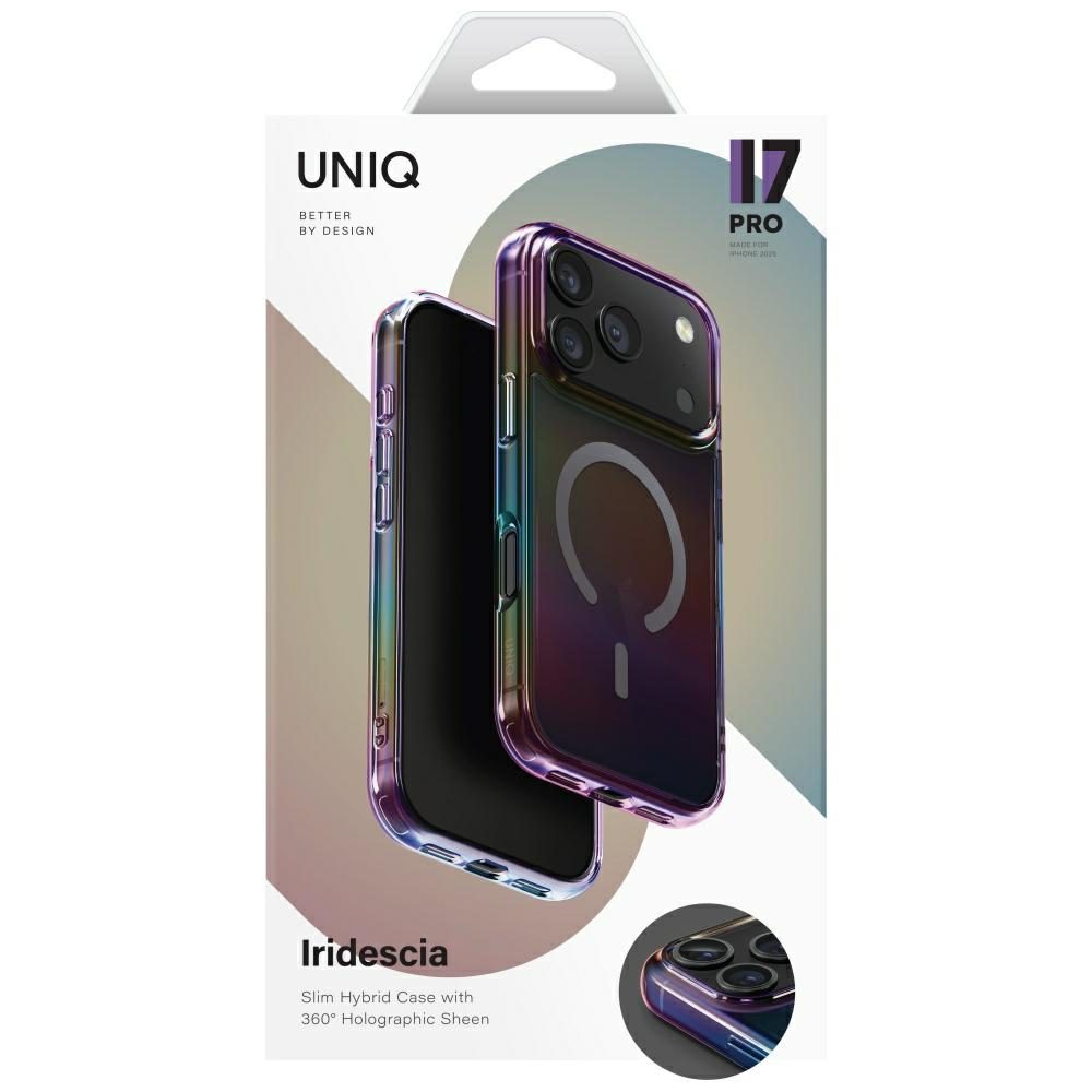 201330_6 Uniq Iridescia Case for iPhone 17 Pro Magclick Charging - Multicoloreng