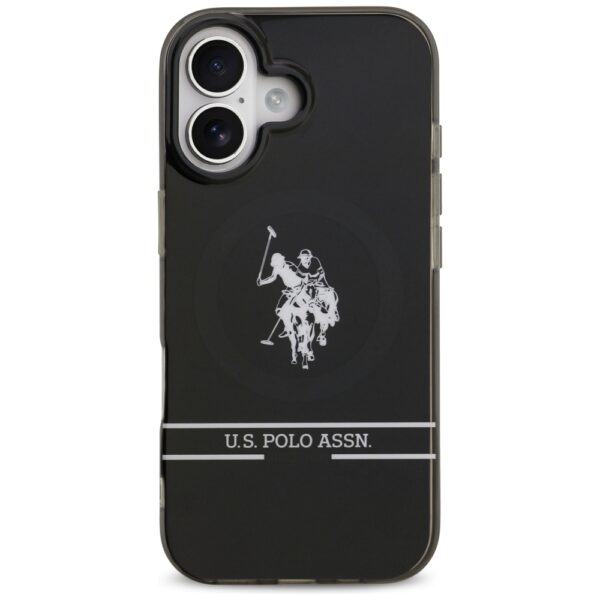 US Polo DH and Bottom Stripe Logo MagSafe iPhone 17 Case - Blackeng