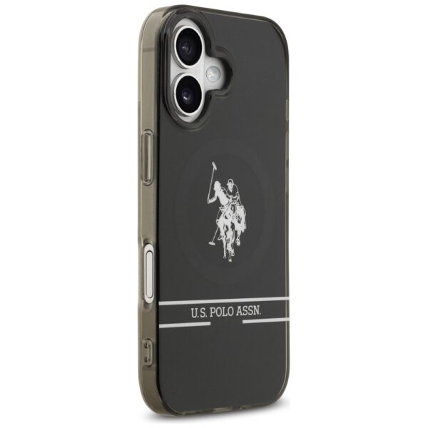 US Polo DH and Bottom Stripe Logo MagSafe iPhone 17 Case - Blackeng