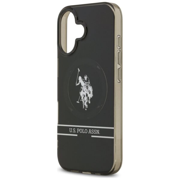US Polo DH and Bottom Stripe Logo MagSafe iPhone 17 Case - Blackeng