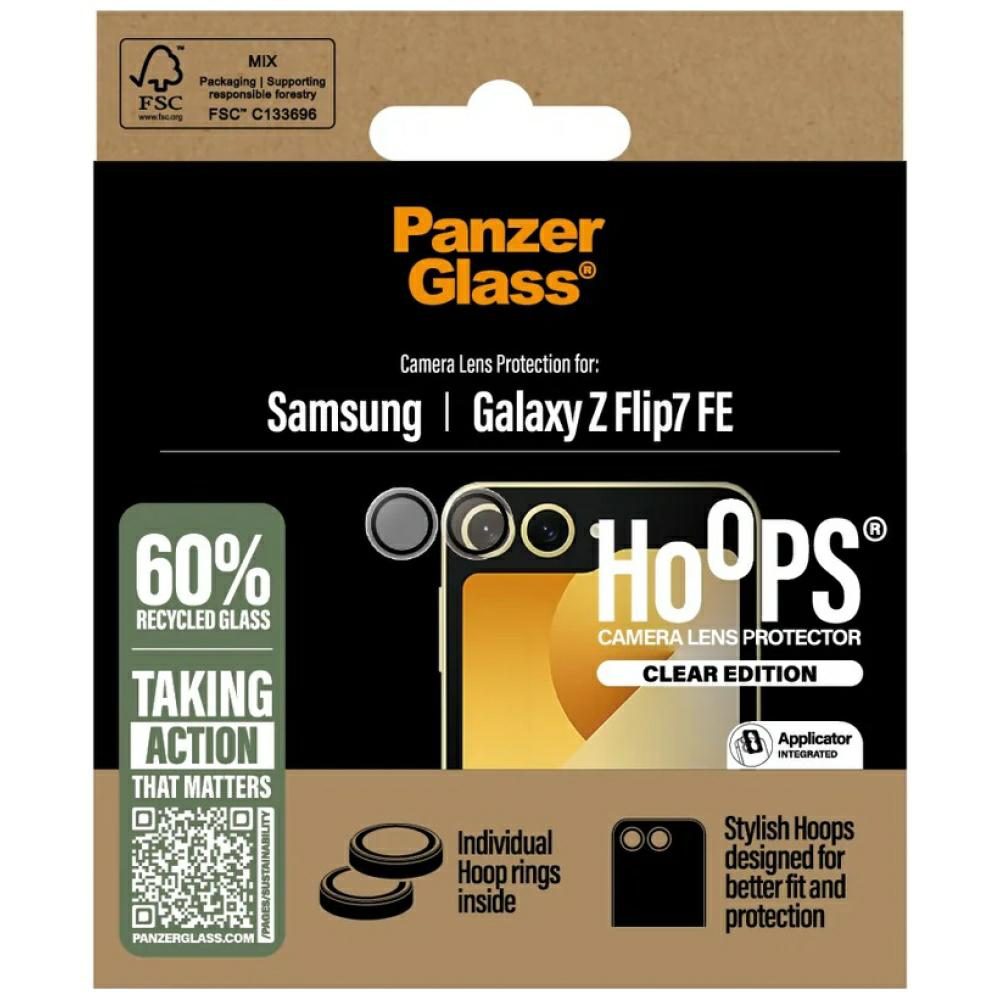 PanzerGlass Hoops Tempered Glass Lens Screen Protector for Samsung Galaxy Z Flip7 FEeng