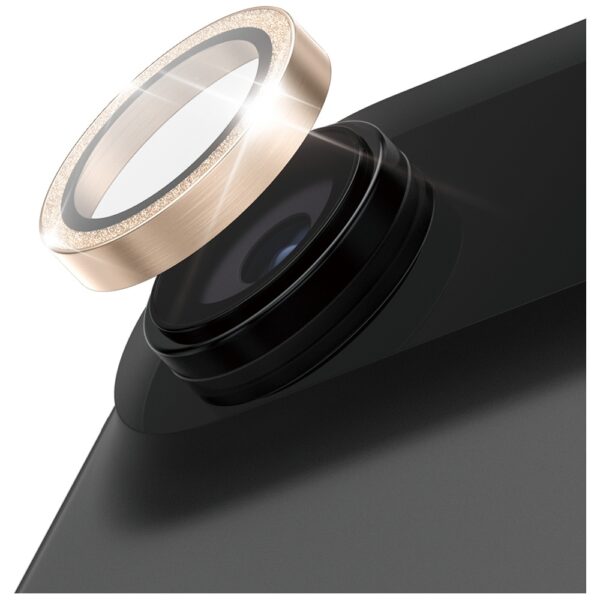 201381_2 PanzerGlass Hoops Glitter Tempered Glass Lens Screen Protector for iPhone Air - Goldeng