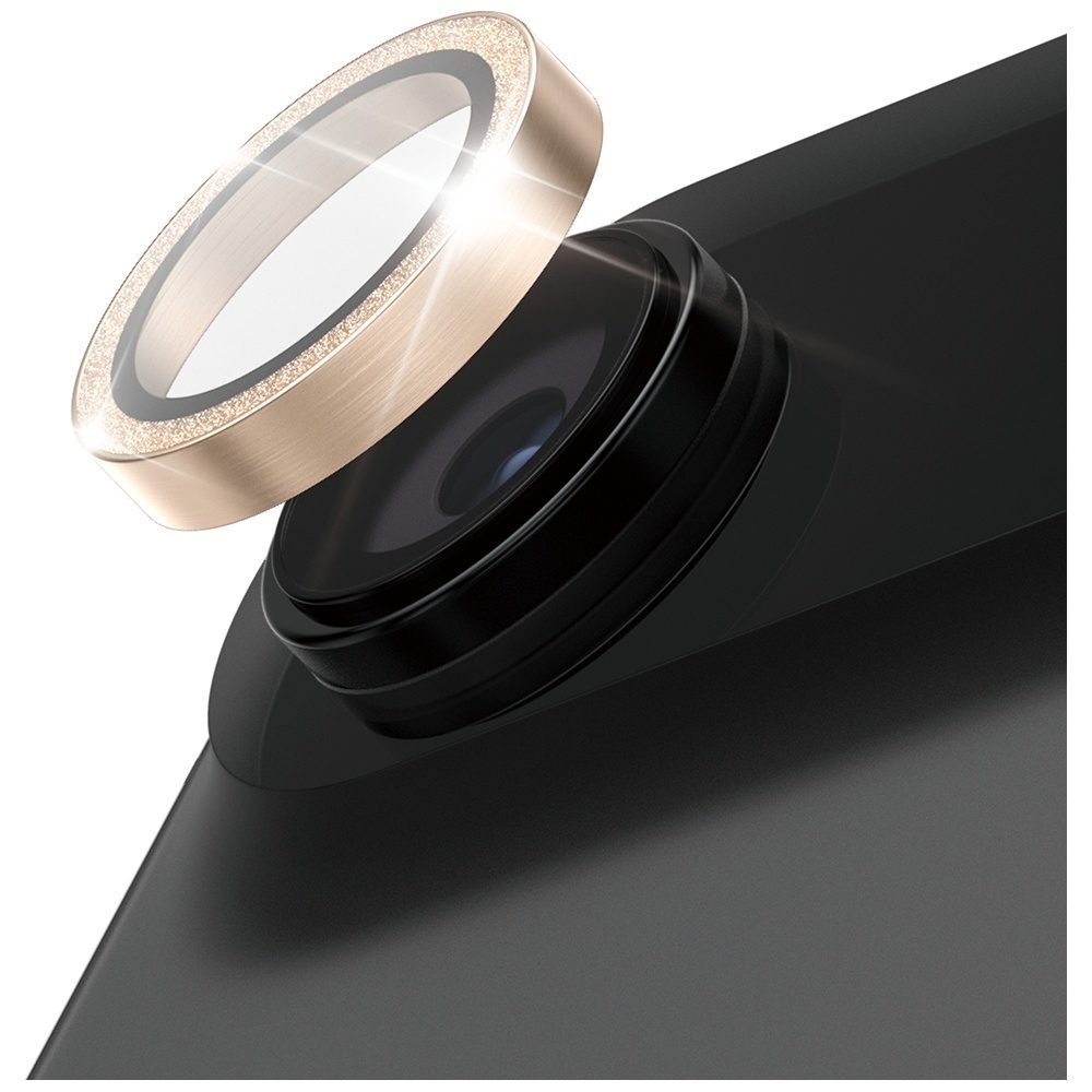 201381_2 PanzerGlass Hoops Glitter Tempered Glass Lens Screen Protector for iPhone Air - Goldeng