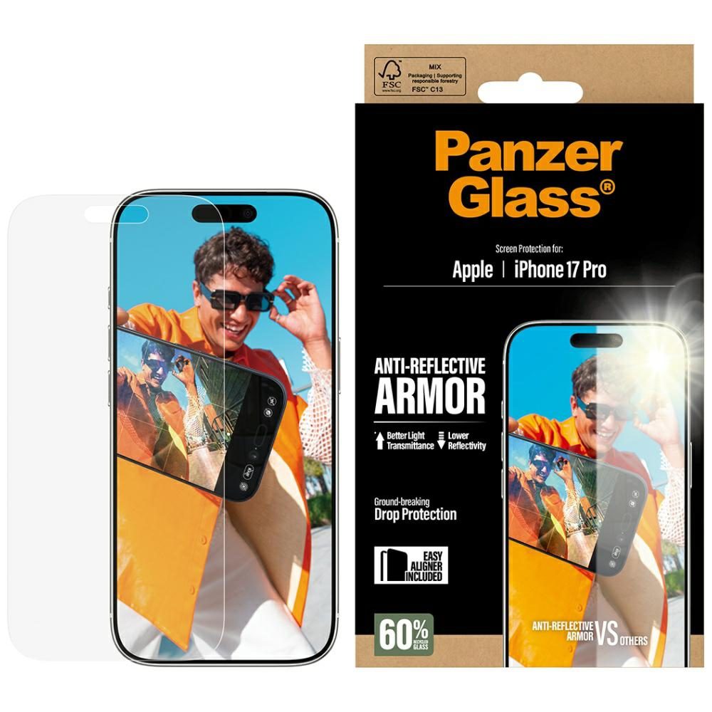201387_1 PanzerGlass Armor Anti-Reflective EasyAligner Tempered Glass for iPhone 17 Proeng