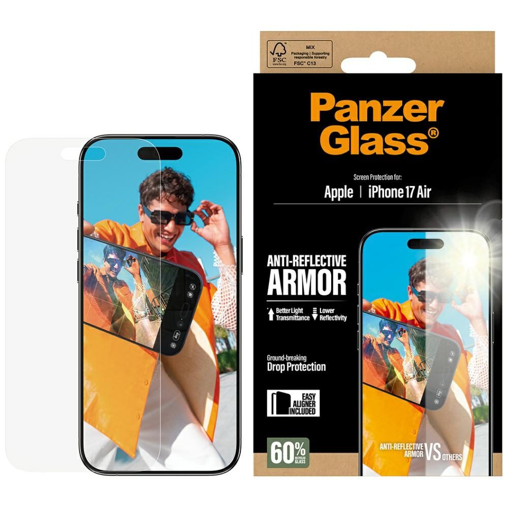 201389_1 PanzerGlass Armor Anti-Reflective EasyAligner Tempered Glass for iPhone Aireng