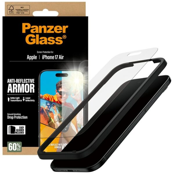 201389_4 PanzerGlass Armor Anti-Reflective EasyAligner Tempered Glass for iPhone Aireng