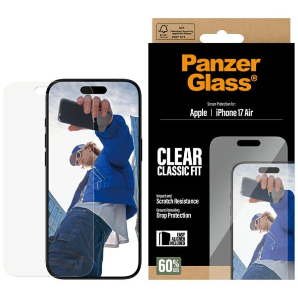 201393_1 PanzerGlass Classic Fit EasyAligner Tempered Glass for iPhone Aireng