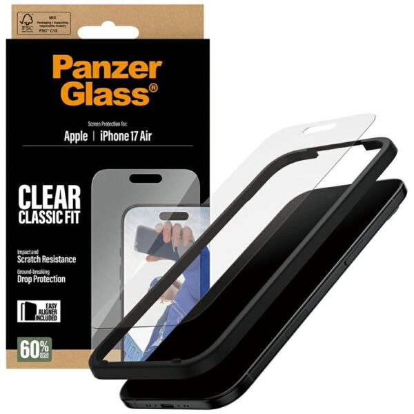 201393_4 PanzerGlass Classic Fit EasyAligner Tempered Glass for iPhone Aireng