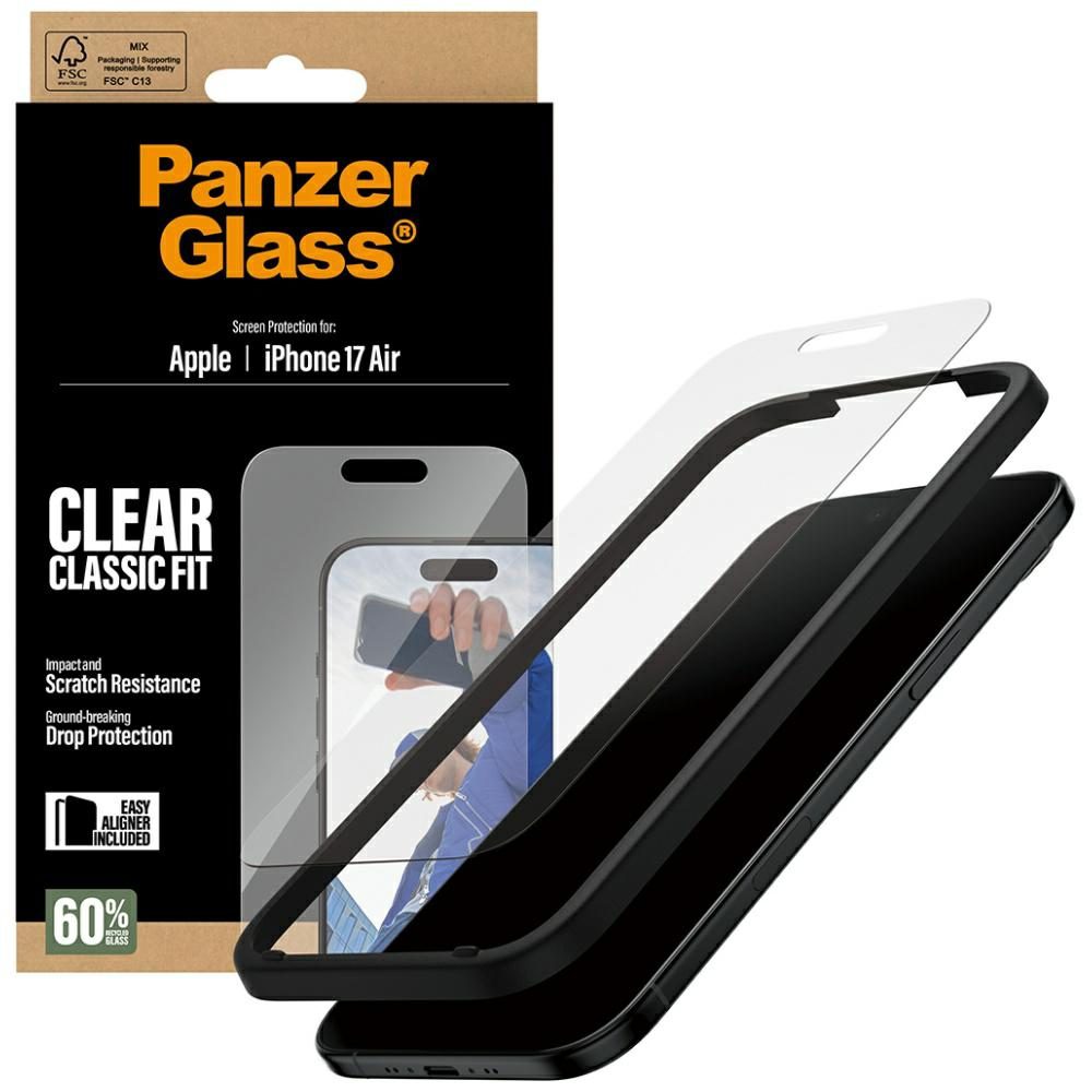 201393_4 PanzerGlass Classic Fit EasyAligner Tempered Glass for iPhone Aireng
