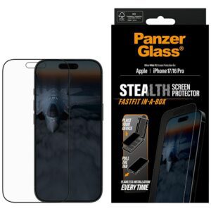 PanzerGlass Stealth Ultra-Wide Fit Fastfit Tempered Glass for iPhone 17 / 16 Proeng