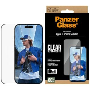 PanzerGlass Ultra-Wide Fit EasyAligner Tempered Glass for iPhone 17 / 16 Proeng