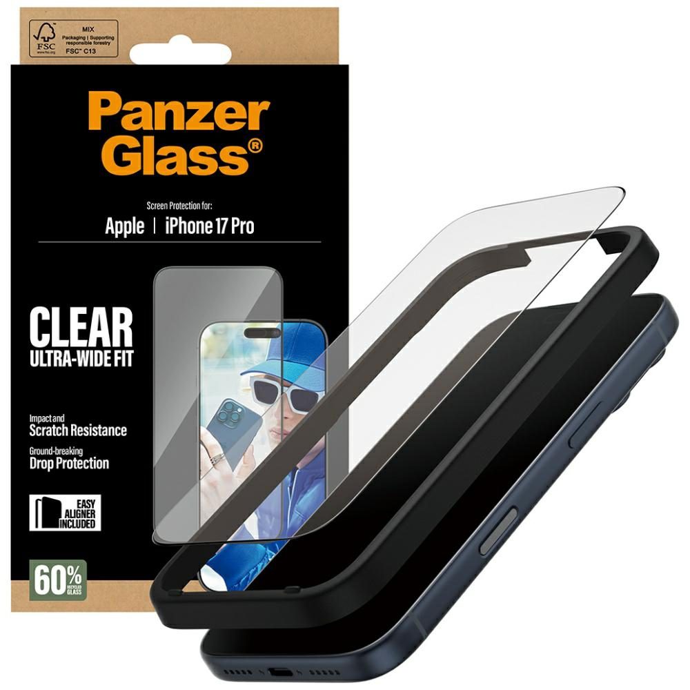 201399_4 PanzerGlass Ultra-Wide Fit EasyAligner Tempered Glass for iPhone 17 Proeng