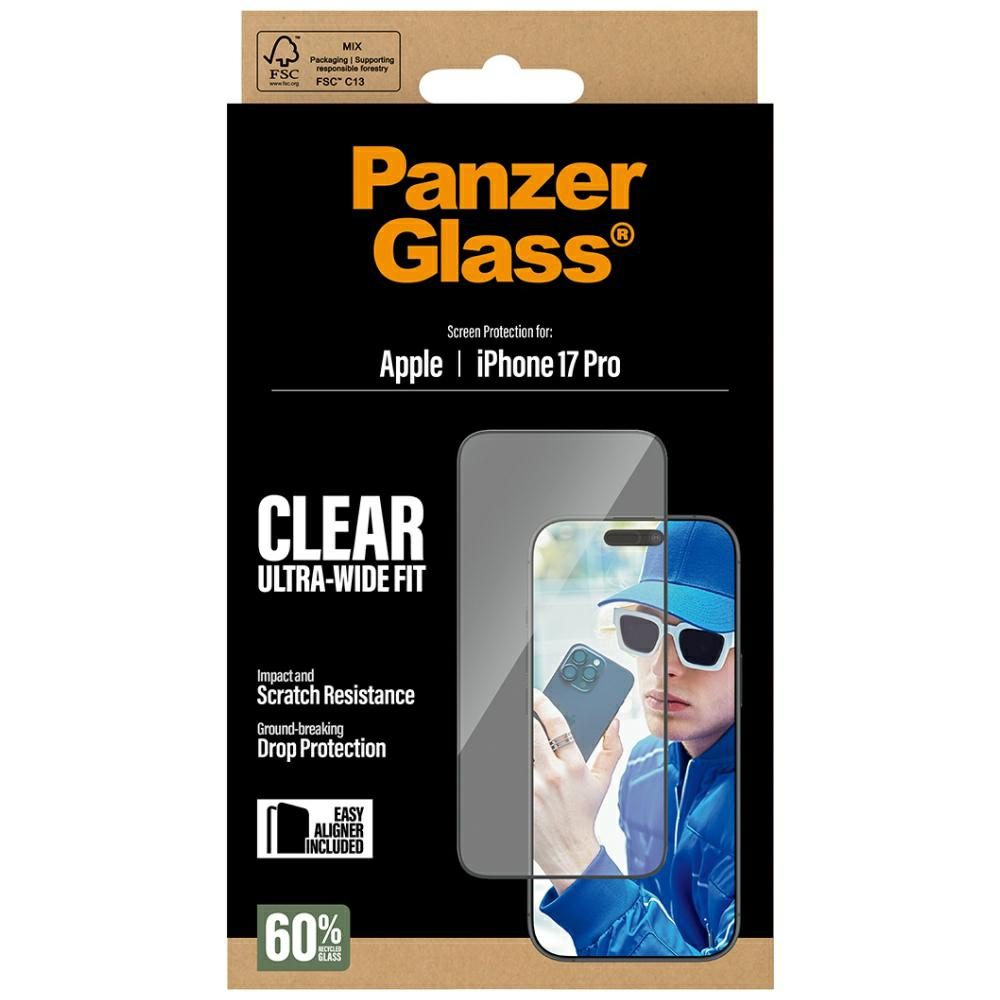 201399_5 PanzerGlass Ultra-Wide Fit EasyAligner Tempered Glass for iPhone 17 Proeng