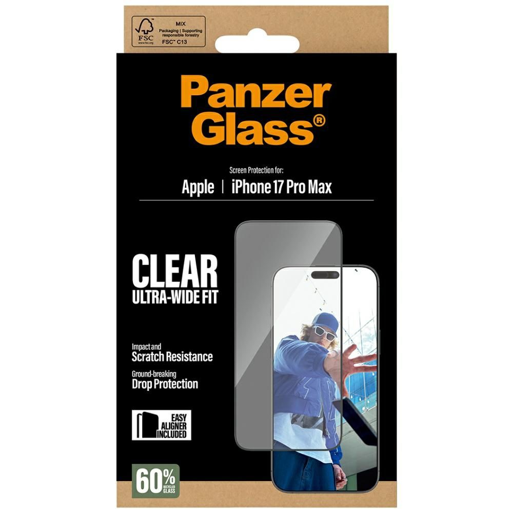 201400_5 PanzerGlass Ultra-Wide Fit EasyAligner Tempered Glass for iPhone 17 Pro Maxeng