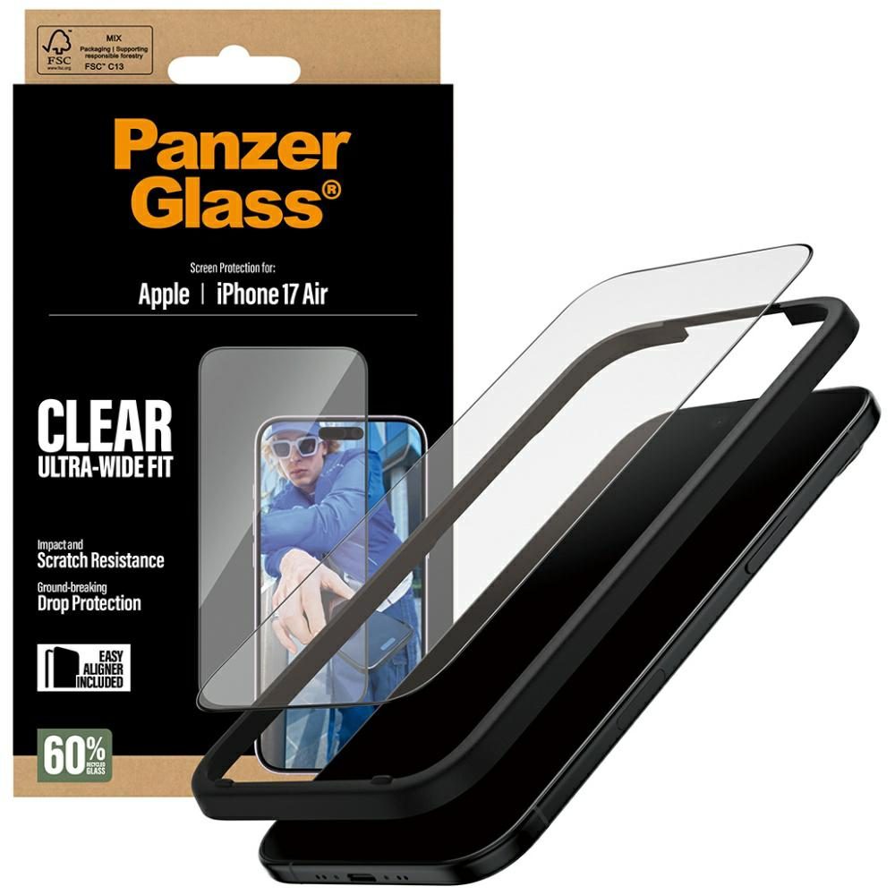 PanzerGlass Ultra-Wide Fit EasyAligner Tempered Glass for iPhone Aireng
