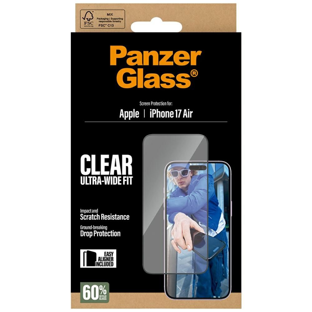 PanzerGlass Ultra-Wide Fit EasyAligner Tempered Glass for iPhone Aireng