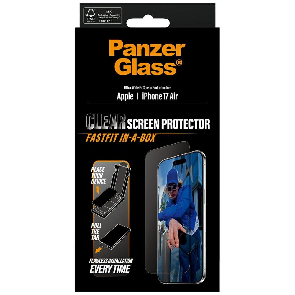 PanzerGlass Ultra-Wide Fit Fastfit Tempered Glass for iPhone Aireng