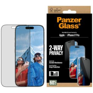 PanzerGlass Ultra-Wide Fit EasyAligner Privacy Glass for iPhone 17 Proeng