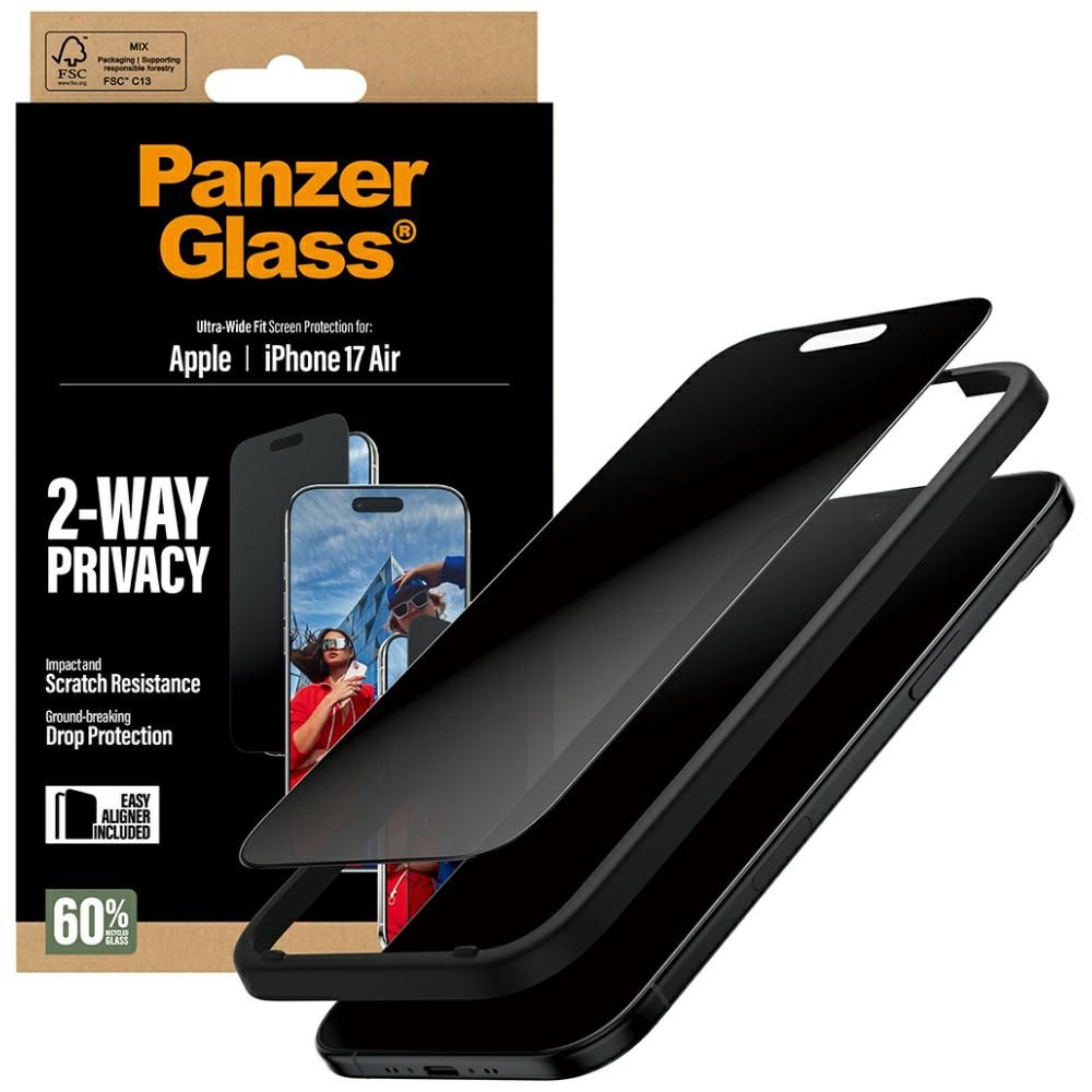 PanzerGlass Ultra-Wide Fit EasyAligner Privacy Glass for iPhone Aireng