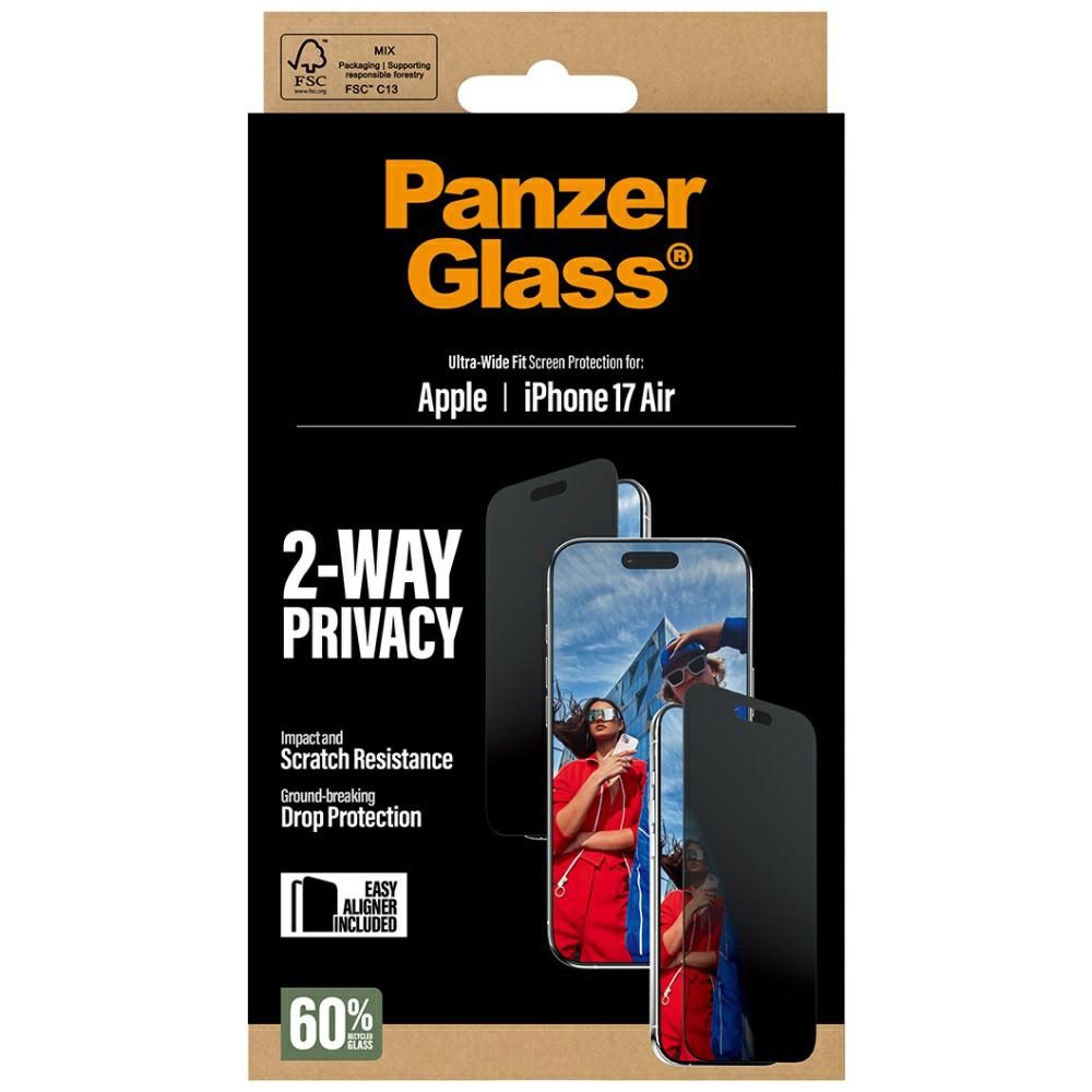 PanzerGlass Ultra-Wide Fit EasyAligner Privacy Glass for iPhone Aireng