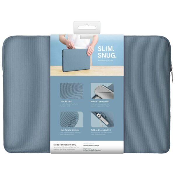 201433_7 Uniq Cyprus Ridge Edition Laptop Sleeve bag for a 14" water-resistant neoprene laptop - blueeng
