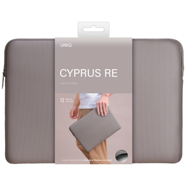 201435_7 Uniq Cyprus Ridge Edition Laptop Sleeve for 14" laptops, water-resistant neoprene - grayeng