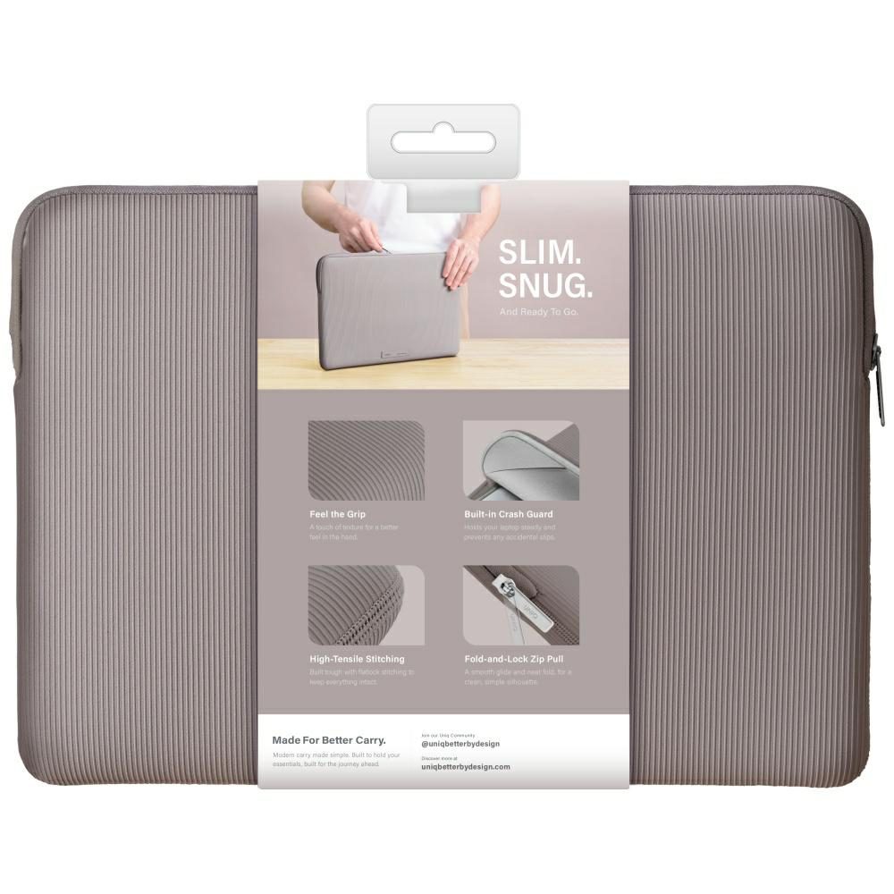 201435_8 Uniq Cyprus Ridge Edition Laptop Sleeve for 14" laptops, water-resistant neoprene - grayeng