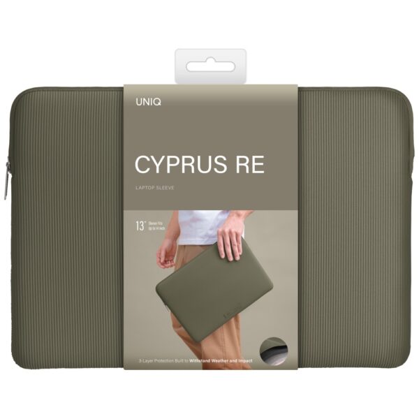 201436_6 Uniq Cyprus Ridge Edition Laptop Sleeve bag for a 14" water-resistant neoprene laptop - greeneng