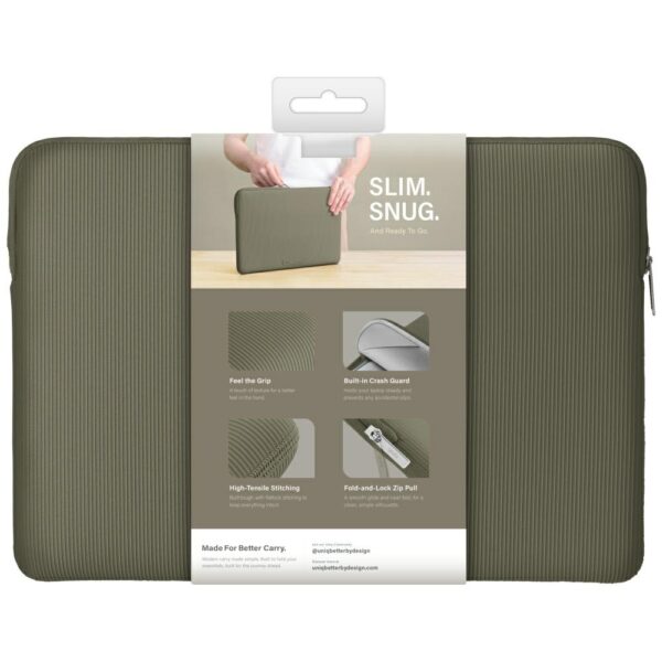 201436_7 Uniq Cyprus Ridge Edition Laptop Sleeve bag for a 14" water-resistant neoprene laptop - greeneng