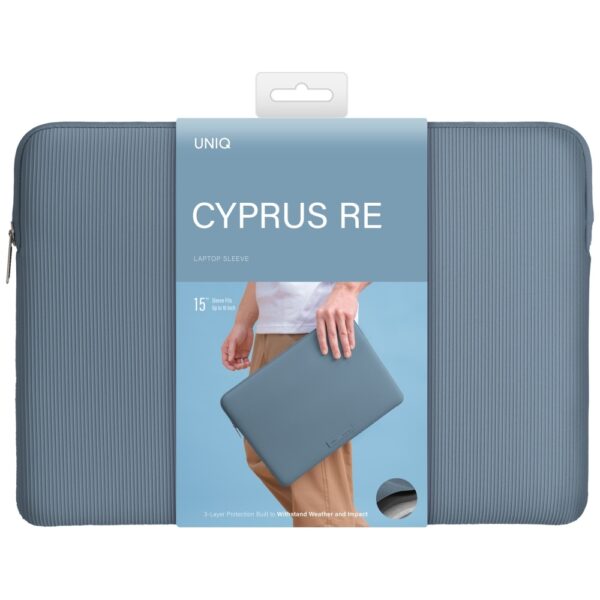 201437_6 Uniq Cyprus Ridge Edition Laptop Sleeve bag for a 16" water-resistant neoprene laptop - blueeng