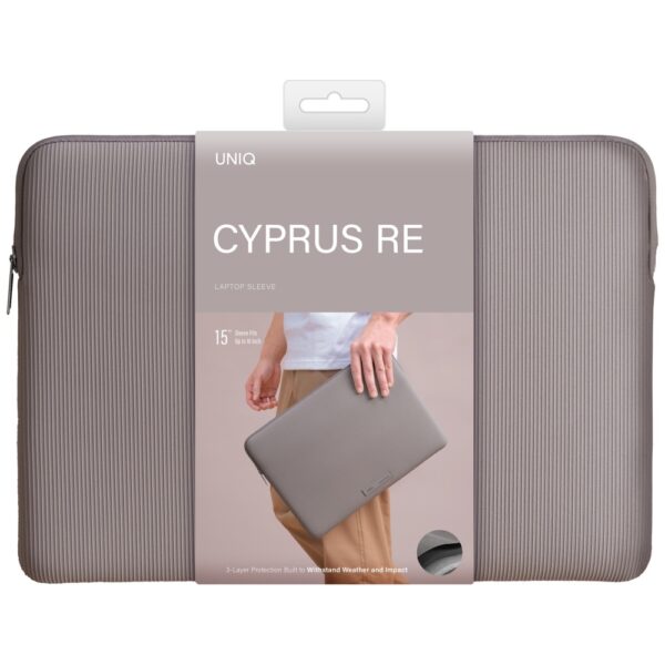201438_7 Uniq Cyprus Ridge Edition Laptop Sleeve for 16" laptops, water-resistant neoprene - grayeng