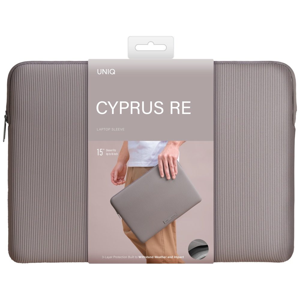 201438_7 Uniq Cyprus Ridge Edition Laptop Sleeve for 16" laptops, water-resistant neoprene - grayeng
