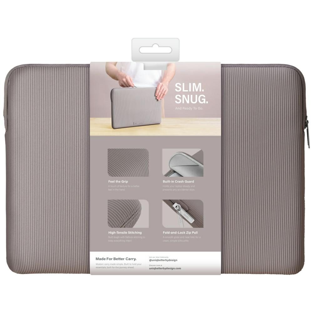 201438_8 Uniq Cyprus Ridge Edition Laptop Sleeve for 16" laptops, water-resistant neoprene - grayeng