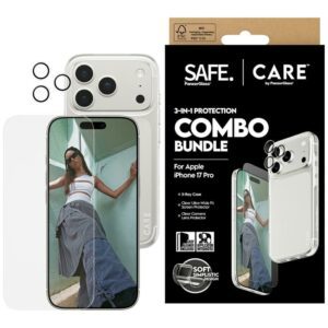 CARE by PanzerGlass Fashionable Combo 3in1 Case + Glass + Lens for iPhone 17 Proeng