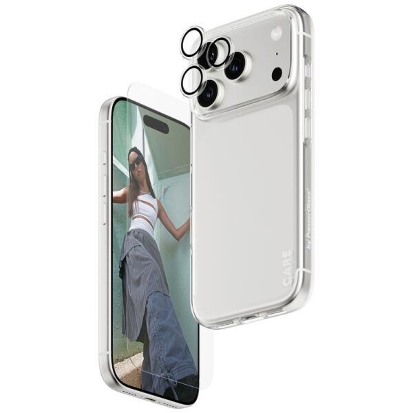 201441_2 CARE by PanzerGlass Fashionable Combo 3in1 Case + Glass + Lens for iPhone 17 Proeng