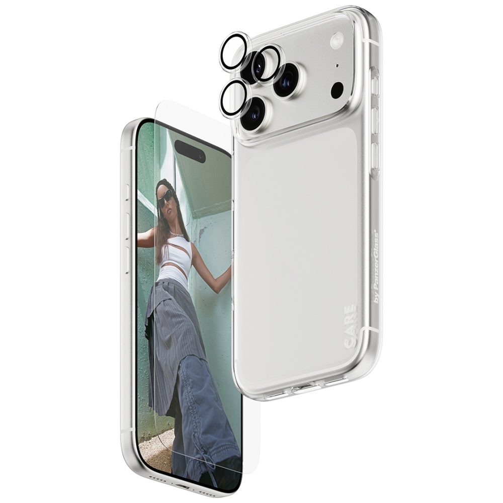 201441_2 CARE by PanzerGlass Fashionable Combo 3in1 Case + Glass + Lens for iPhone 17 Proeng